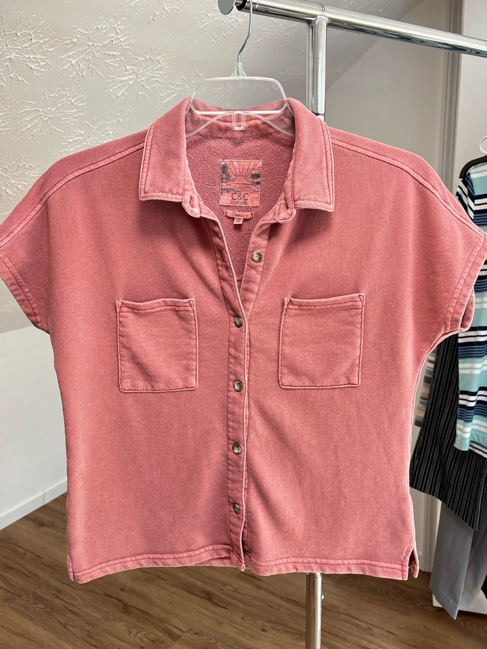 C&C California sunwashed button down, boxy fit. Size medium